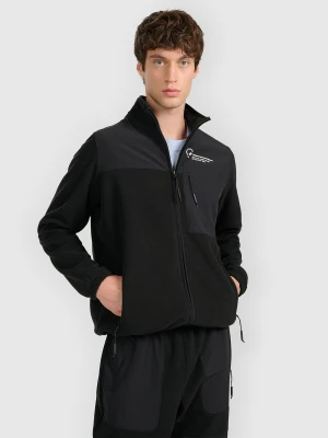 4F Polar ze stójką regular męski - czarny XXL