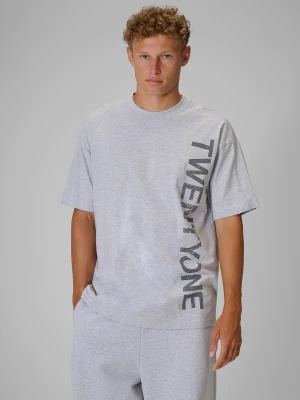 4F Regular Size: T-shirt loose z nadrukiem 4F | Tomasz Fornal - szary S