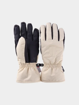 4F Rękawice narciarskie Thinsulate damskie - beżowe XL