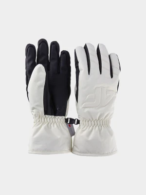 4F Rękawice narciarskie Thinsulate damskie - białe XL