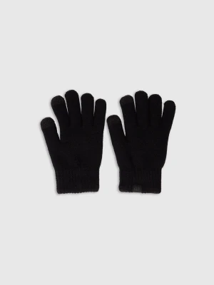 4F Rękawiczki dzianinowe Touch Screen dziecięce - czarne L/XL
