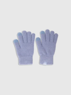 4F Rękawiczki dzianinowe Touch Screen dziecięce - niebieskie S/M