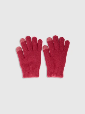 4F Rękawiczki dzianinowe Touch Screen dziecięce - różowe S/M
