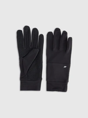 4F Rękawiczki dzianinowe Touch Screen uniseks - czarne S