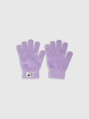4F Rękawiczki dzianinowe z wiskozą dziecięce - fioletowe L/XL