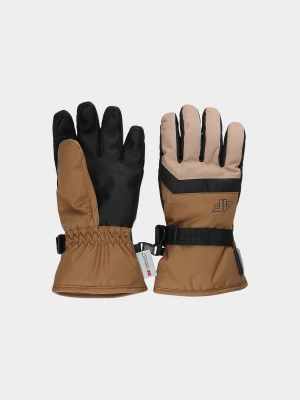 4F Rękawiczki narciarskie chłopięce - beżowe L