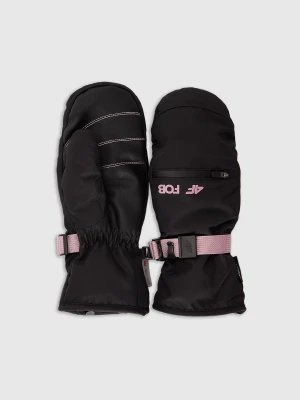 4F Rękawiczki snowboardowe Thinsulate membrana 15000 damskie - czarne S