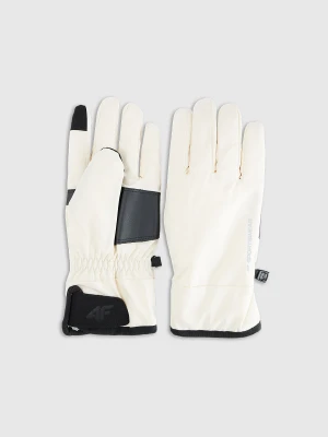 4F Rękawiczki zimowe Touch Screen uniseks - beżowe M