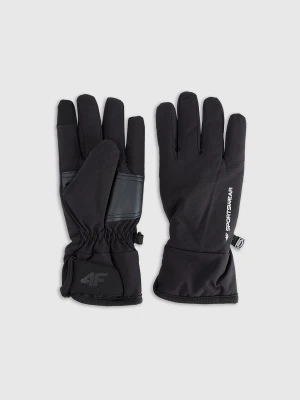4F Rękawiczki zimowe Touch Screen uniseks - czarne L