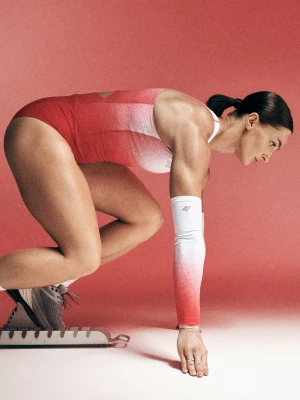 4F Rękawki sprinterskie uniseks 4F x PZLA - czerwone L