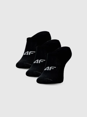 4F Skarpetki casual przed kostkę (3-pack) chłopięce - czarne 35-37