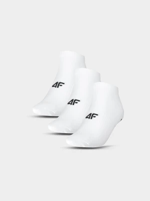 4F Skarpetki casual przed kostkę (3-pack) męskie - białe 35-38