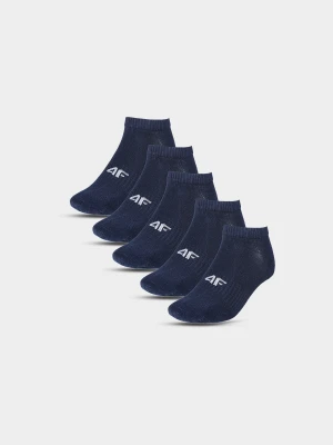 4F Skarpetki casual przed kostkę (5-pack) chłopięce - granatowe 32-35