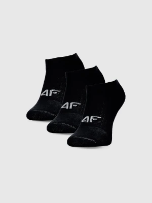 4F Skarpetki casual za kostkę (3-pack) chłopięce - czarne 35-37