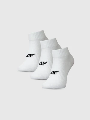 4F Skarpetki casual za kostkę (3-pack) dziewczęce - białe 35-37
