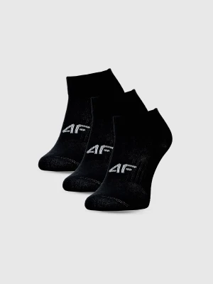 4F Skarpetki casual za kostkę (3-pack) dziewczęce - czarne 32-34