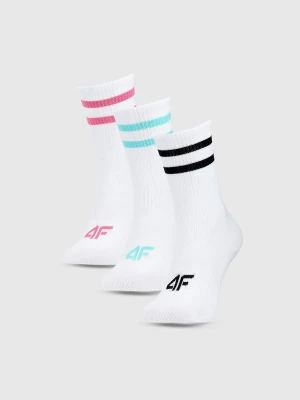 4F Skarpetki casual za kostkę (3-pack) dziewczęce - multikolor 32-34