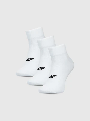 4F Skarpetki casual za kostkę (3-pack) męskie - białe 43-46