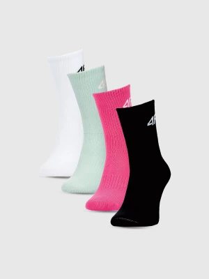 4F Skarpetki casual za kostkę (4-pack) dziewczęce - multikolor 32-34
