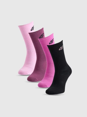4F Skarpetki casual za kostkę (4-pack) dziewczęce - multikolor 32-34