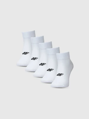 4F Skarpetki casual za kostkę (5-pack) męskie - białe 39-42