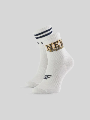 4F Skarpetki długie (2-pack) chłopięce - białe 35-37