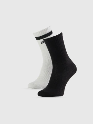 4F Skarpetki długie (2-pack) chłopięce - czarno-białe 32-34
