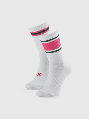 4F Skarpetki długie (2-pack) damskie - białe 35-38