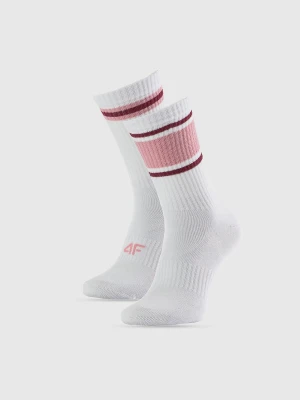 4F Skarpetki długie (2-pack) damskie - białe 39-42