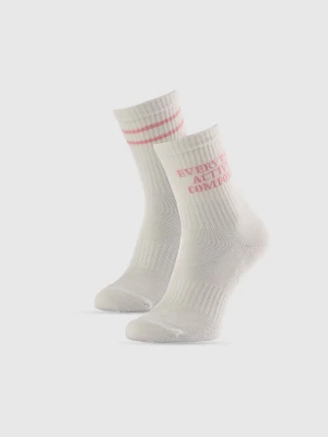 4F Skarpetki długie (2-pack) damskie - białe 39-42