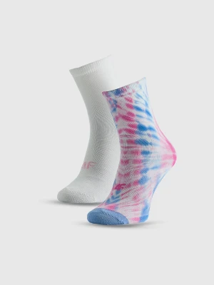 4F Skarpetki długie (2-pack) dziewczęce - multikolor 32-34