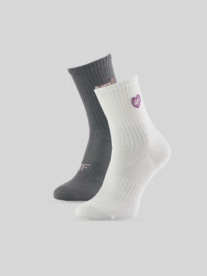 4F Skarpetki długie (2-pack) dziewczęce - multikolor 38-40