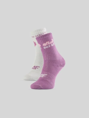 4F Skarpetki długie (2-pack) dziewczęce - multikolor 32-34