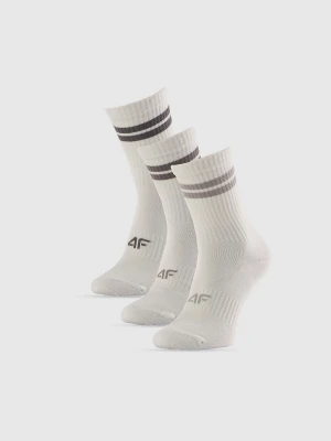 4F Skarpetki długie (3-pack) damskie - białe 39-42