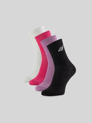 4F Skarpetki długie (4-pack) dziewczęce - multikolor 32-34