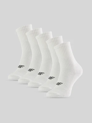 4F Skarpetki długie (5-pack) chłopięce - białe 32-34