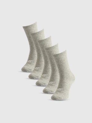 4F Skarpetki długie (5-pack) damskie - szare 35-38