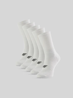 4F Skarpetki długie (5-pack) dziewczęce - białe 32-34
