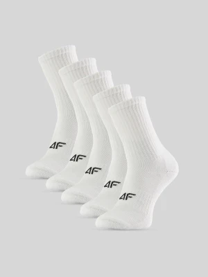 4F Skarpetki długie (5-pack) dziewczęce - białe 38-40