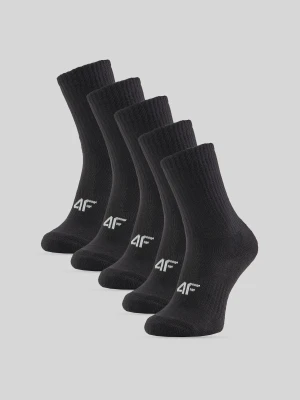 4F Skarpetki długie (5-pack) dziewczęce - czarne 35-37