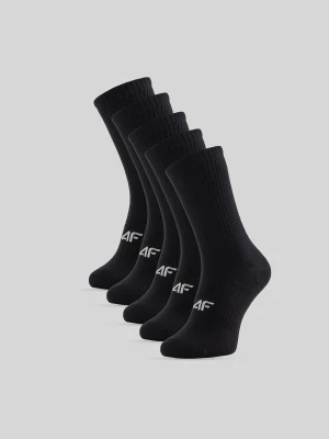 4F Skarpetki długie (5-pack) dziewczęce - czarne 35-37
