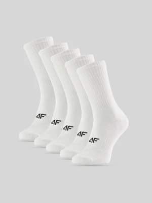 4F Skarpetki długie (5-pack) męskie - białe 39-42