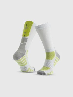 4F Skarpetki kolarskie długie męskie - białe 43-46
