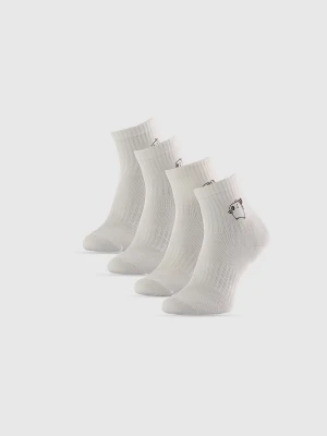 4F Skarpetki krótkie (4-pack) dziewczęce - białe 32-34