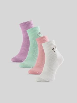 4F Skarpetki krótkie (4-pack) dziewczęce - multikolor 38-40