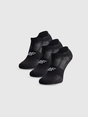 4F Skarpetki sportowe przed kostkę (3-pack) chłopięce - czarne 35-37