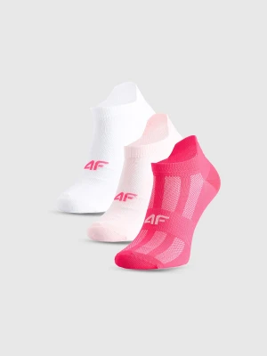 4F Skarpetki sportowe przed kostkę (3-pack) dziewczęce - multikolor 35-37