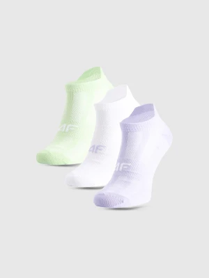 4F Skarpetki sportowe przed kostkę (3-pack) dziewczęce - multikolor 32-34