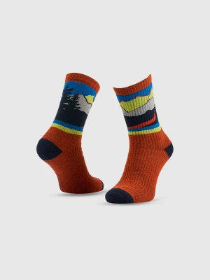 4F Skarpetki trekkingowe z wełną długie męskie - multikolor 43-46