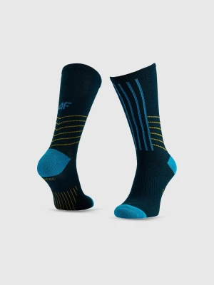 4F Skarpetki trekkingowe z wełną długie męskie - turkusowe 43-46